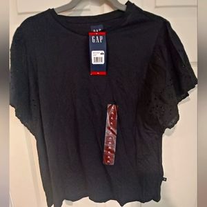 Gap women's eyelet flutter short sleeved t-shirt.